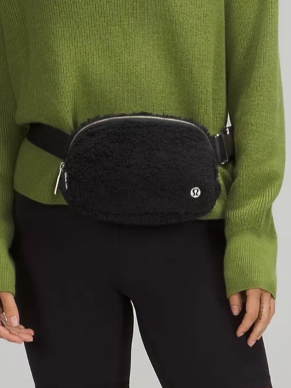 Lululemon Everywhere Fleece Belt Bag Black Crossbody Waist Bag